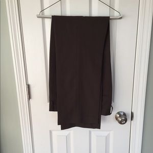 Geoffrey Beene dark brown pants w/mini pinstripes